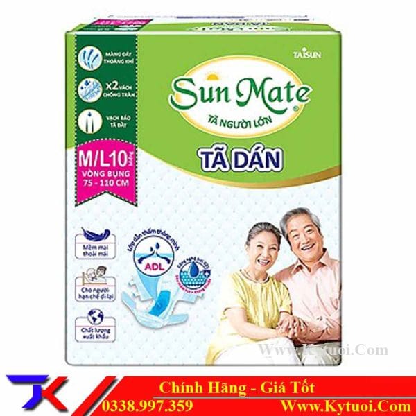 Bỉm / tã dãn người già Sunmate M/L10